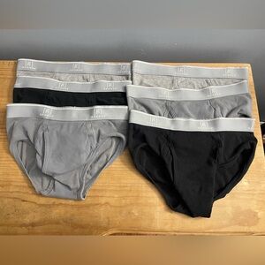 George Men's Briefs - Black and Gray Pack